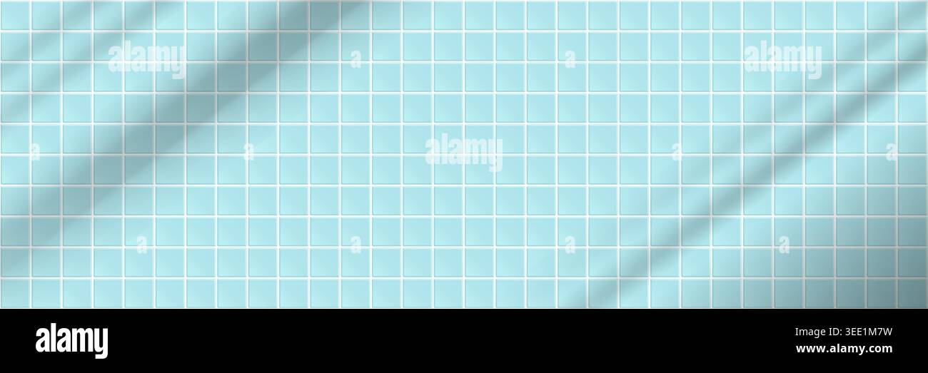 Blue tile background with overlay shadow effect. Stock Vector