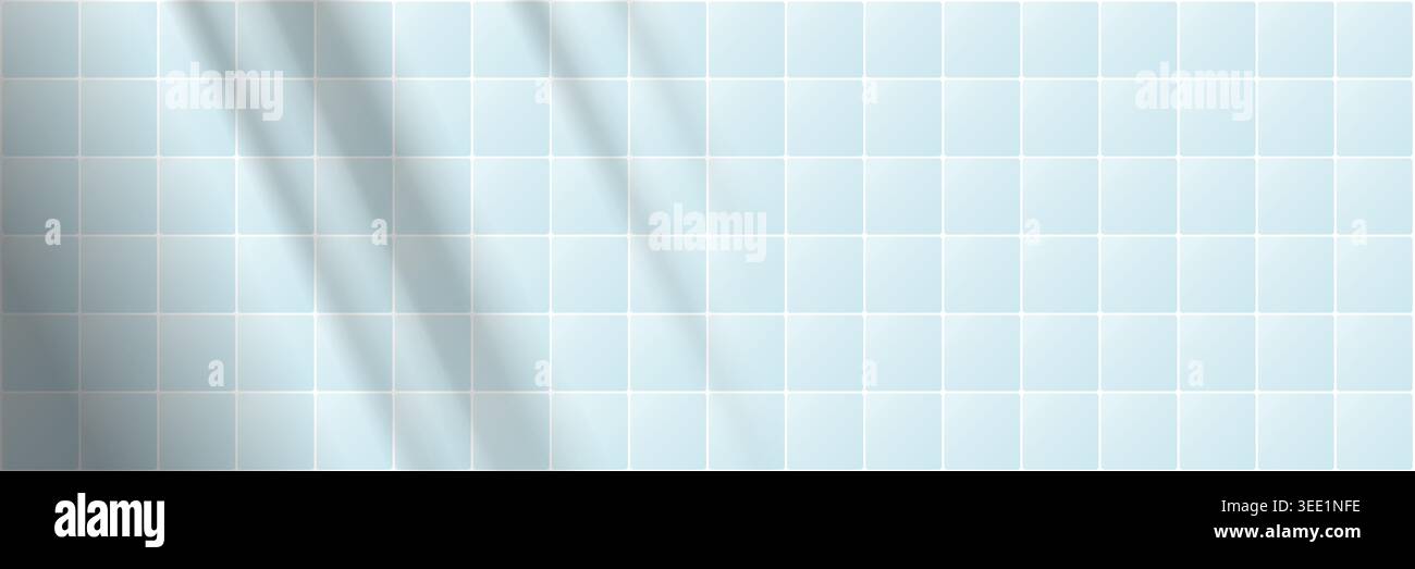 Blue tile background with overlay shadow effect. Stock Vector