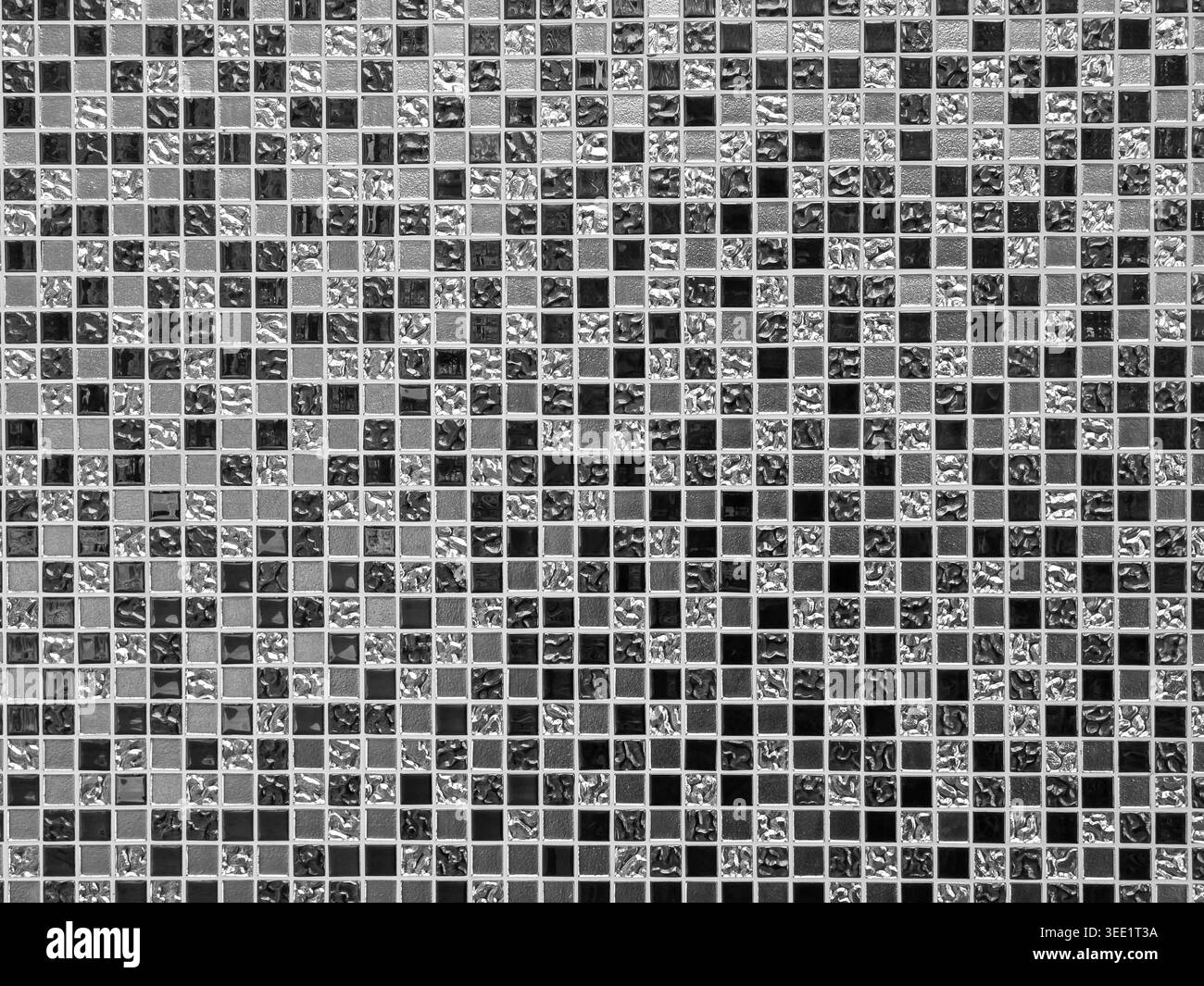 Abstract monochrome mosaic tile pattern wall background surface texture ...