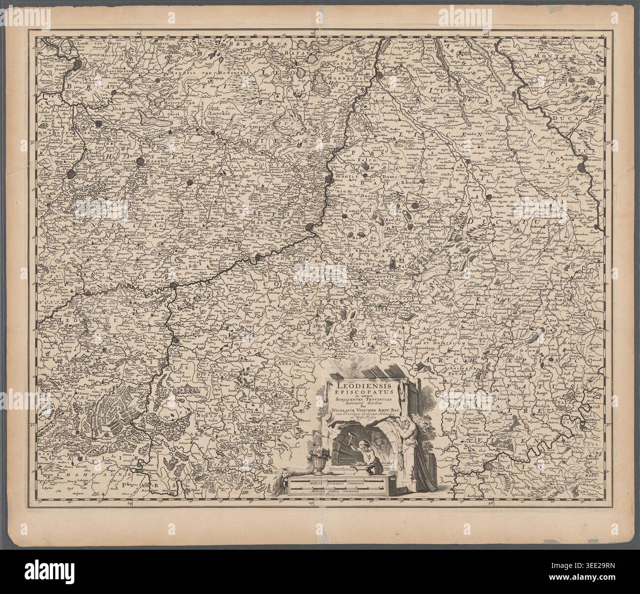 Antique political map of liege hi-res stock photography and images - Alamy