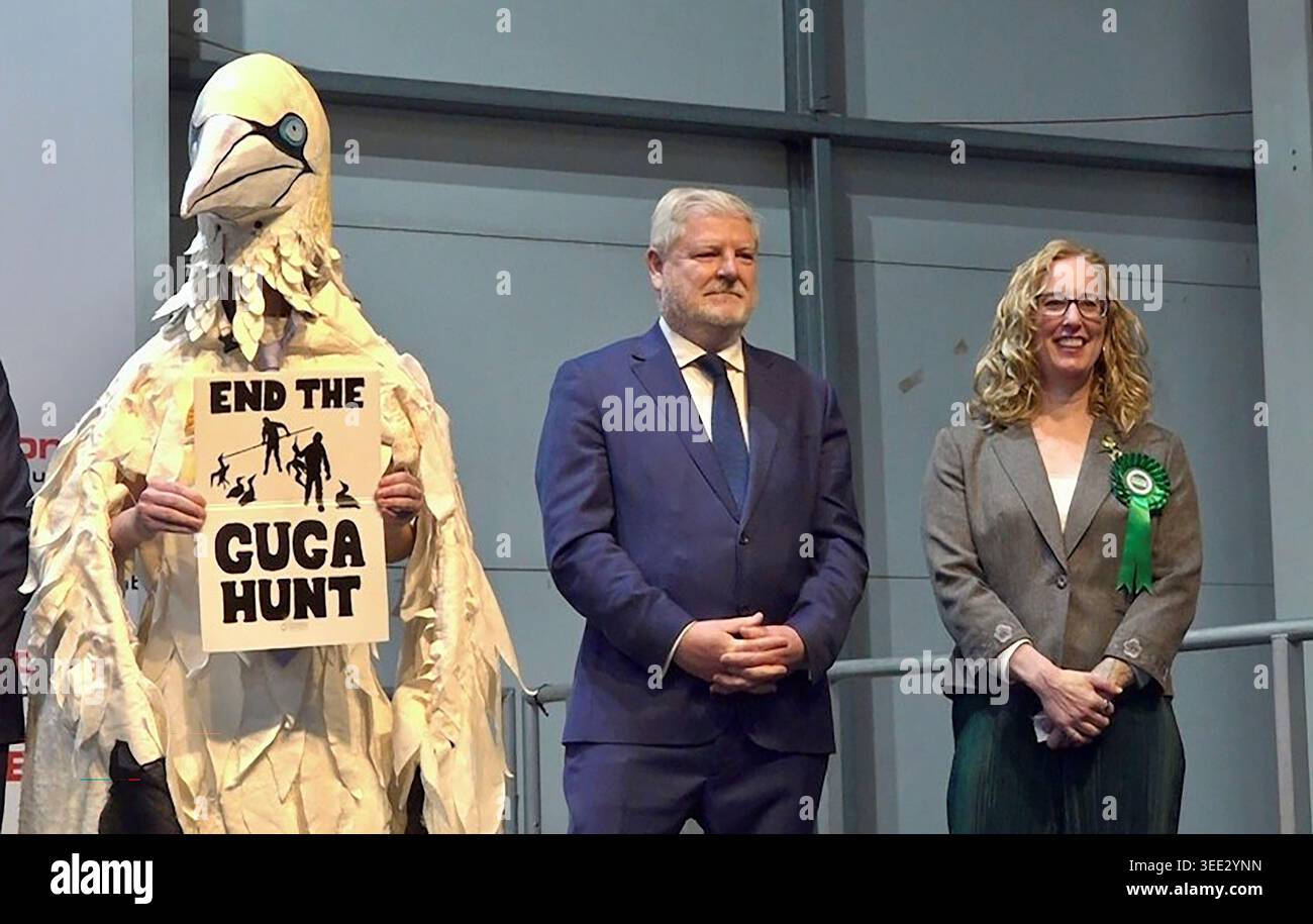 (left to right) Wildlife campaigner and election candidate Robert ...