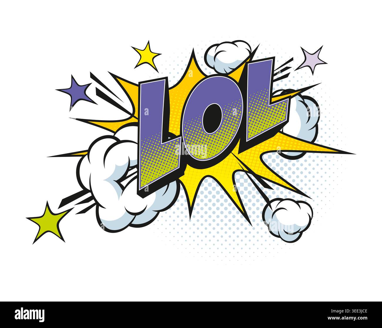 Lol comic pop art effect speech bubble Stock Vector