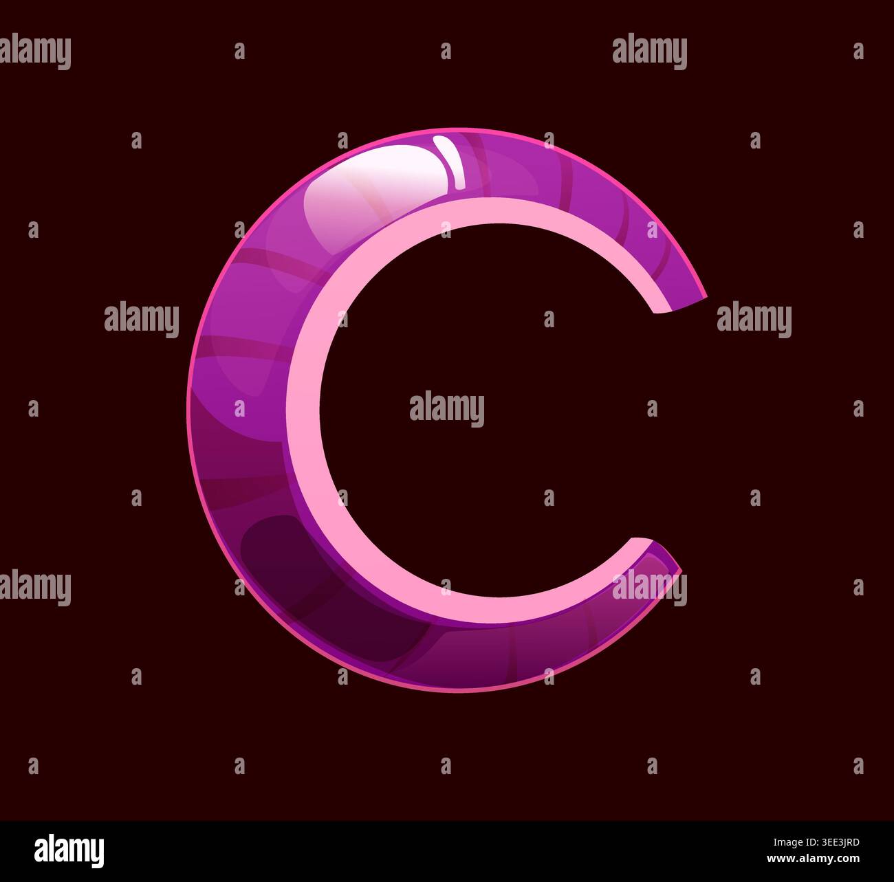 Barbecue cartoon font, BBQ letter C typeface Stock Vector