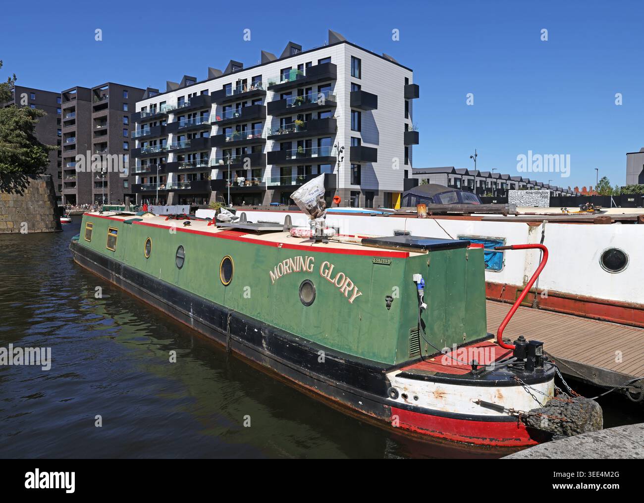 Morning Glory barge, New Islington Manchester, Manchester, England, UK. Stock Photo