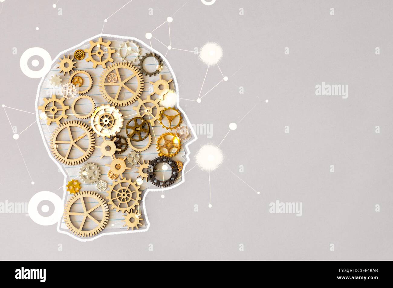 AI Artificial Intelligence concept. brain Stock Photo