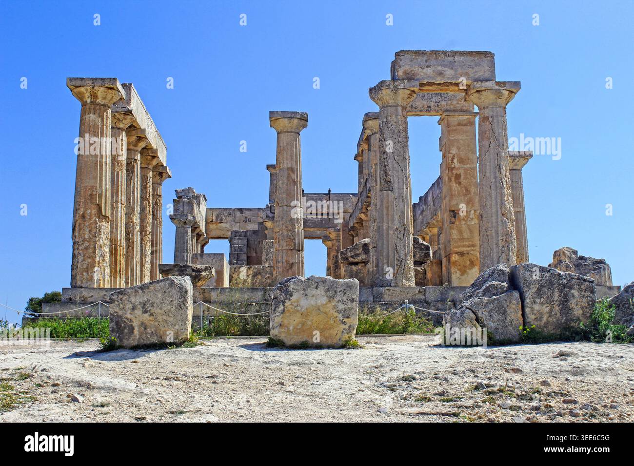 The Temple of Aphaia on Aegina island, Greece Stock Photo