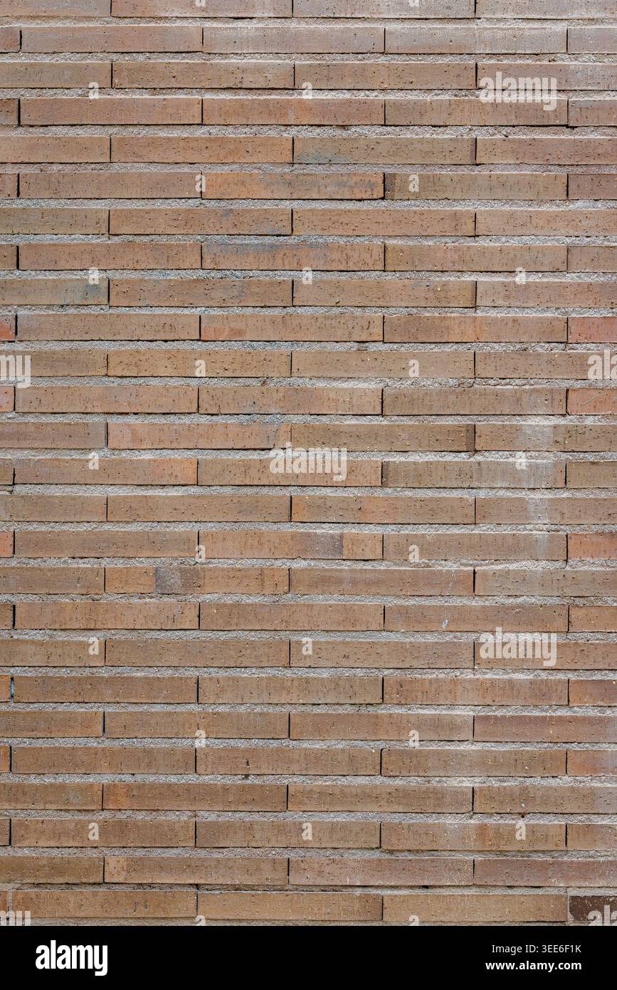 Brown Brick Wall Vertical Background Texture Stock Photo