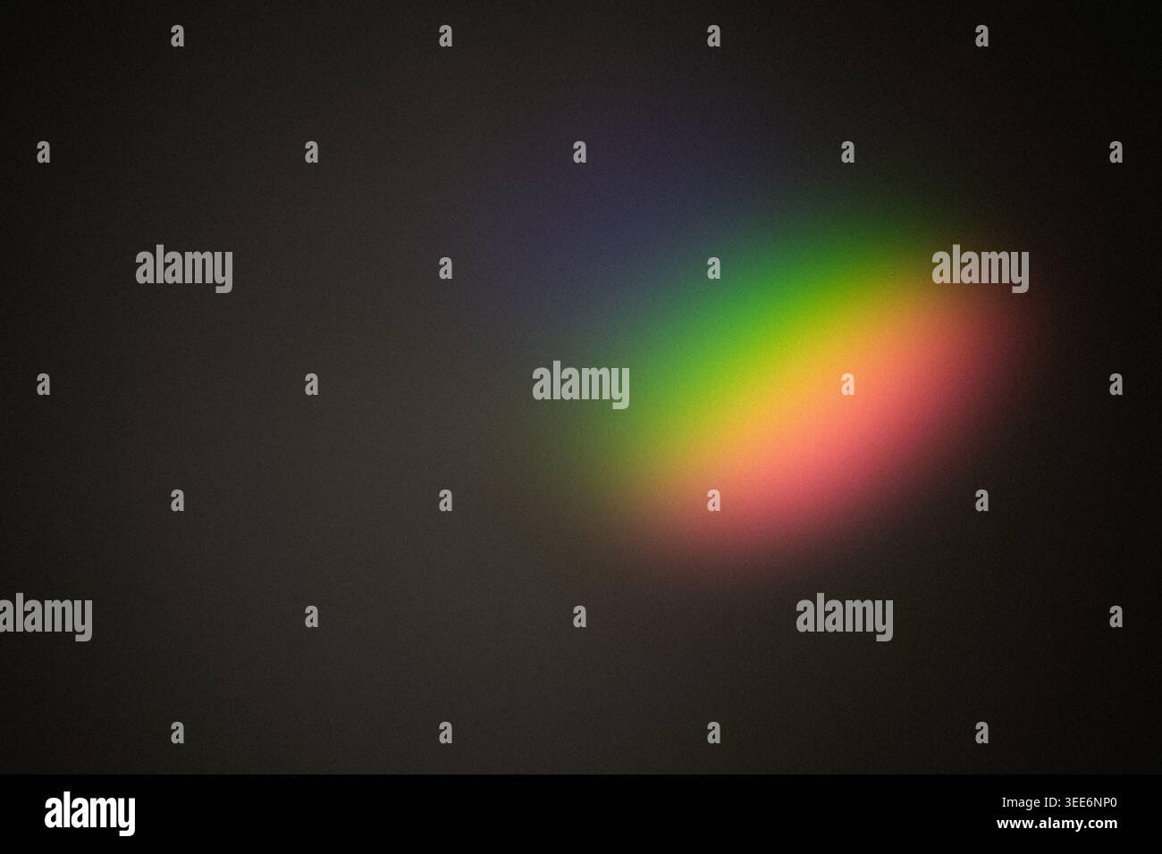 Light refracting into beautiful rainbow color spectrum Stock Photo