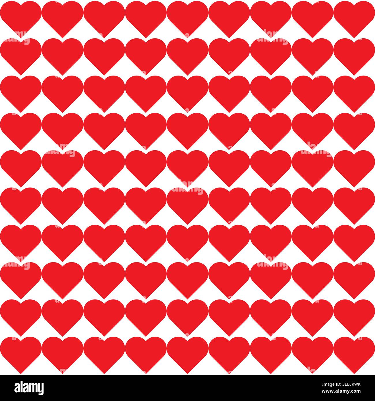 Red heart shape seamless pattern vector. Great choice for romantic wedding invitations and valentines day gift wrapping. Stock Vector