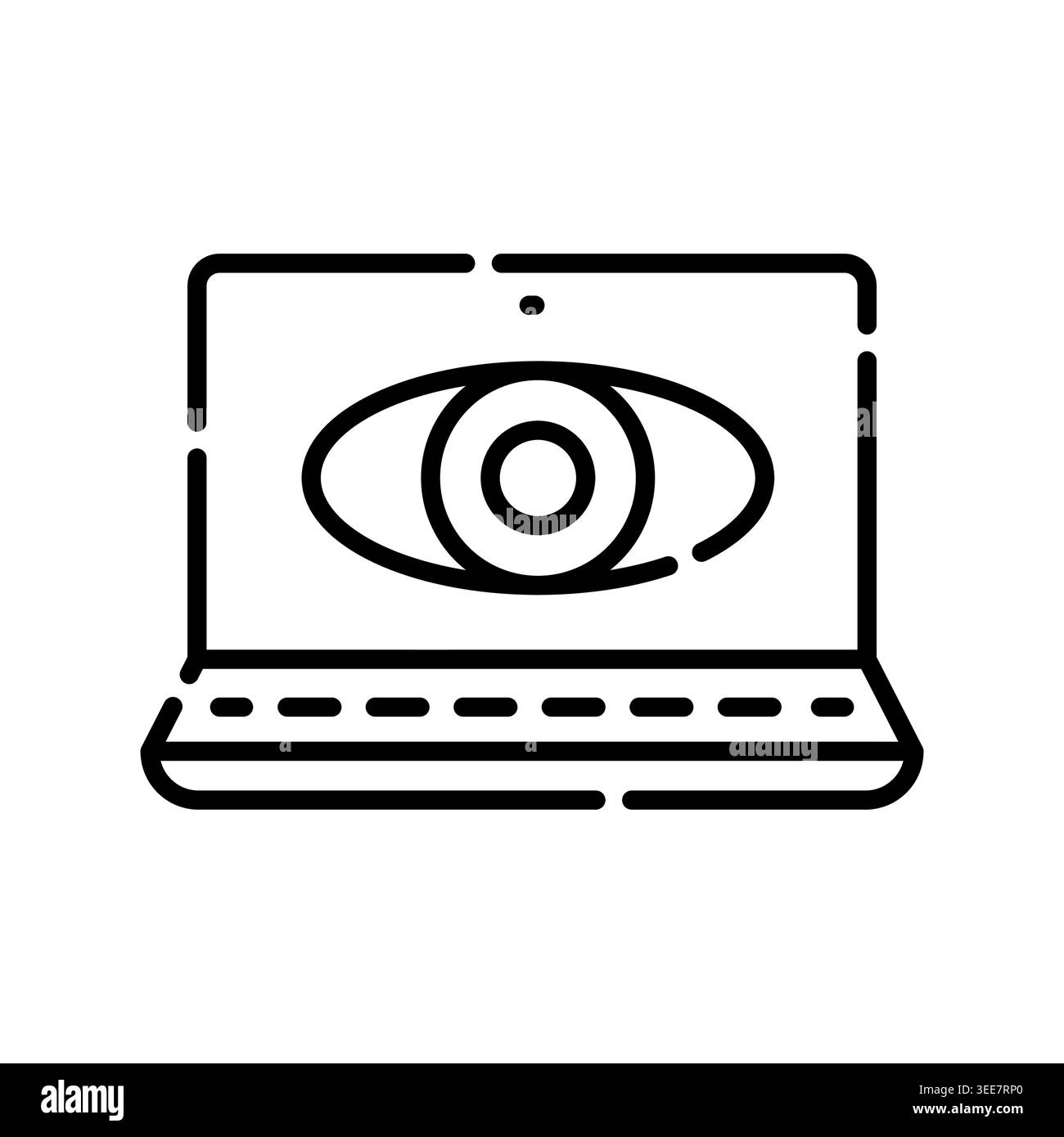spyware color line icon. Vector isolated element. Editable stroke. Stock Vector