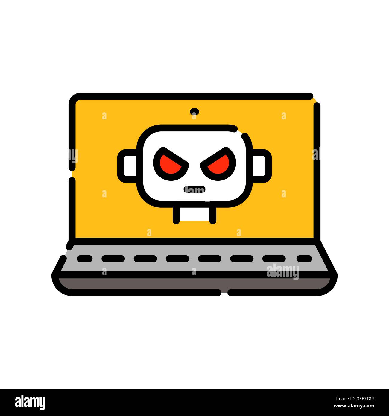 botnet color line icon. Vector isolated element. Editable stroke. Stock Vector