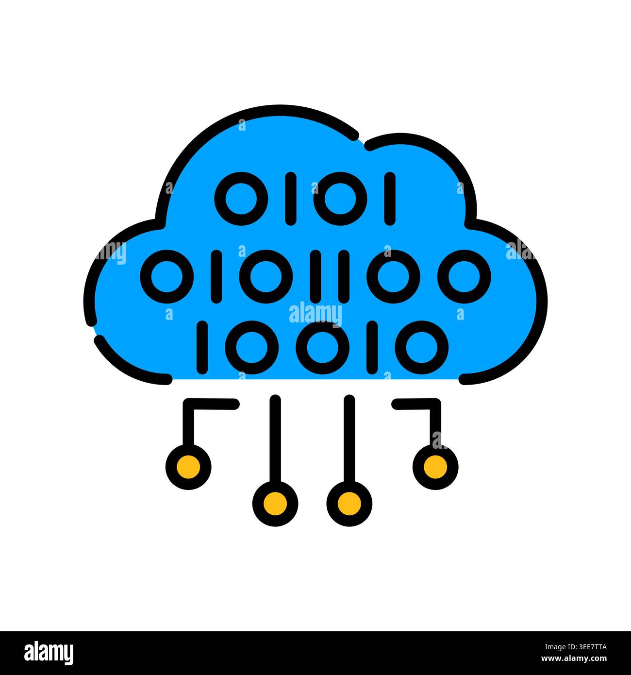 data color line icon. Vector isolated element. Editable stroke. Stock Vector