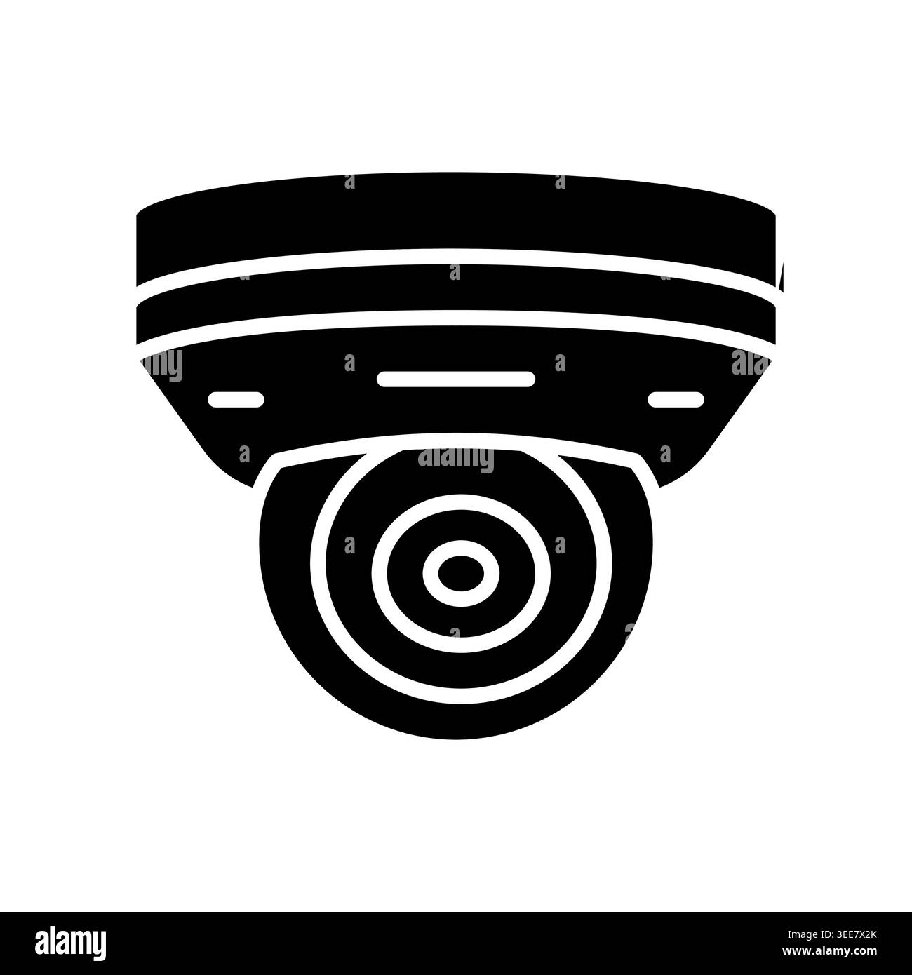 cctv camera color line icon. Vector isolated element. Editable stroke. Stock Vector