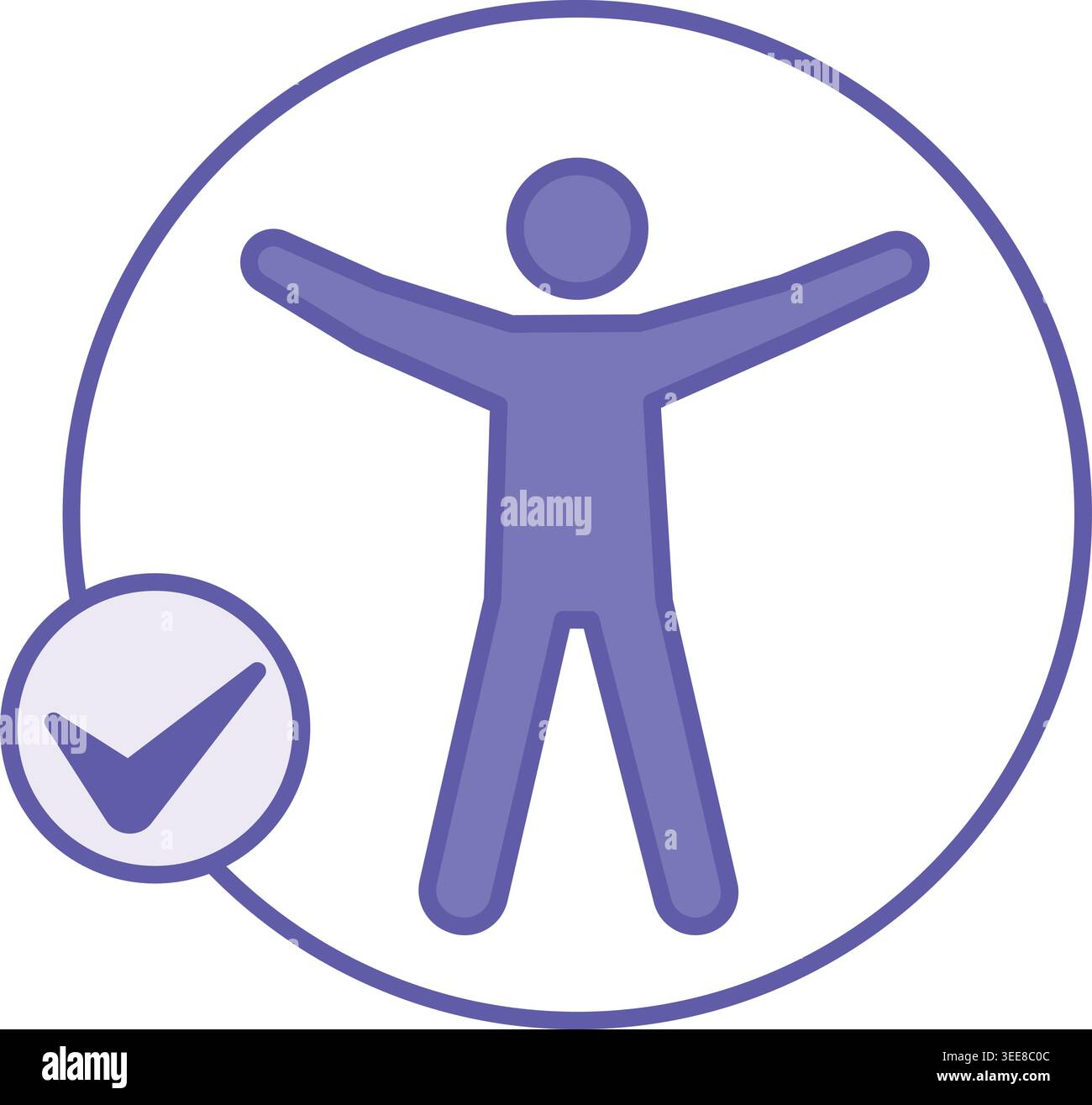 Colored Accessibility Icon. Vector Illustration. Universal Accessibility, Removing Barriers. Disability Concept Stock Vector