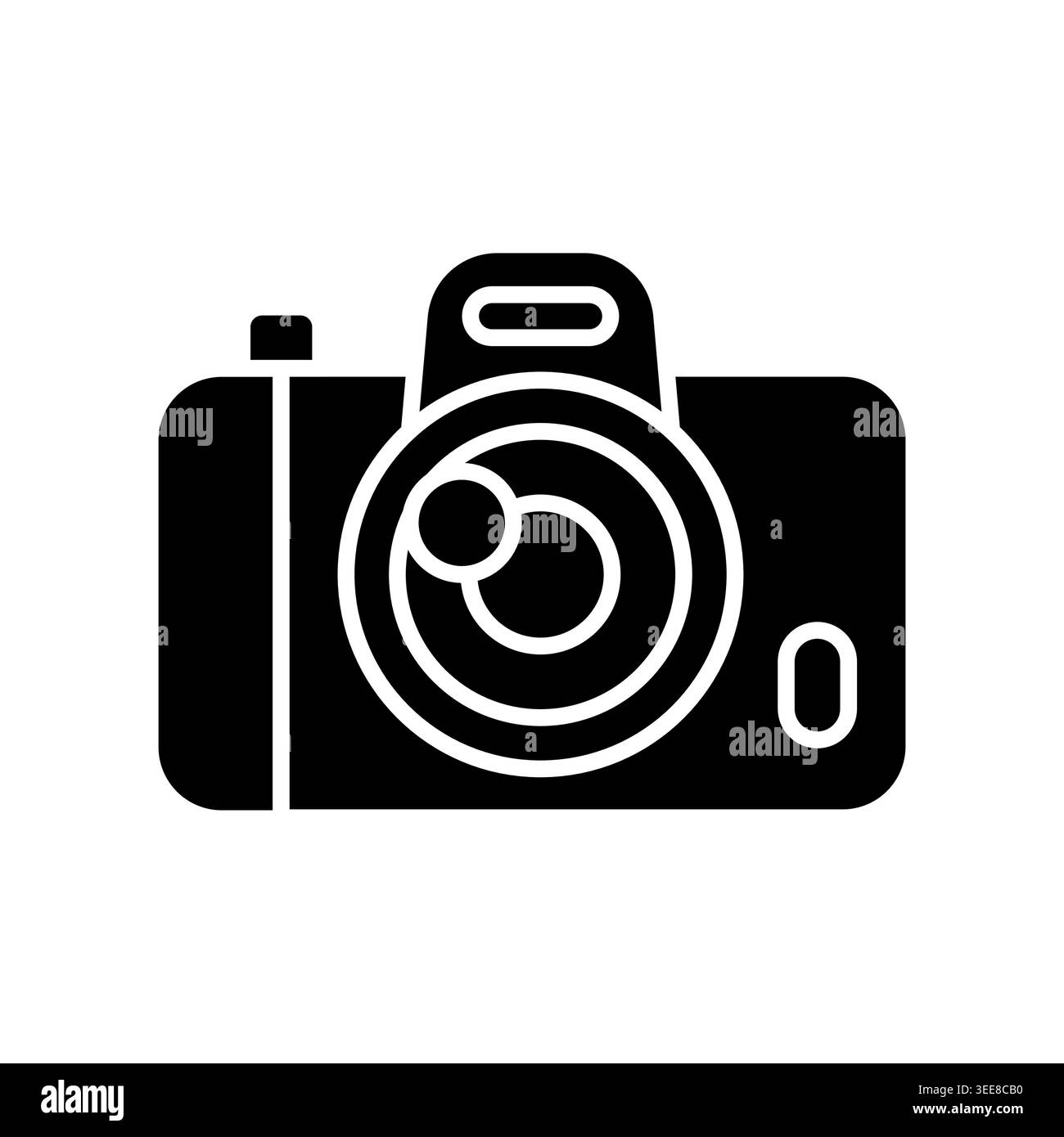 camera color line icon. Vector isolated element. Editable stroke. Stock Vector