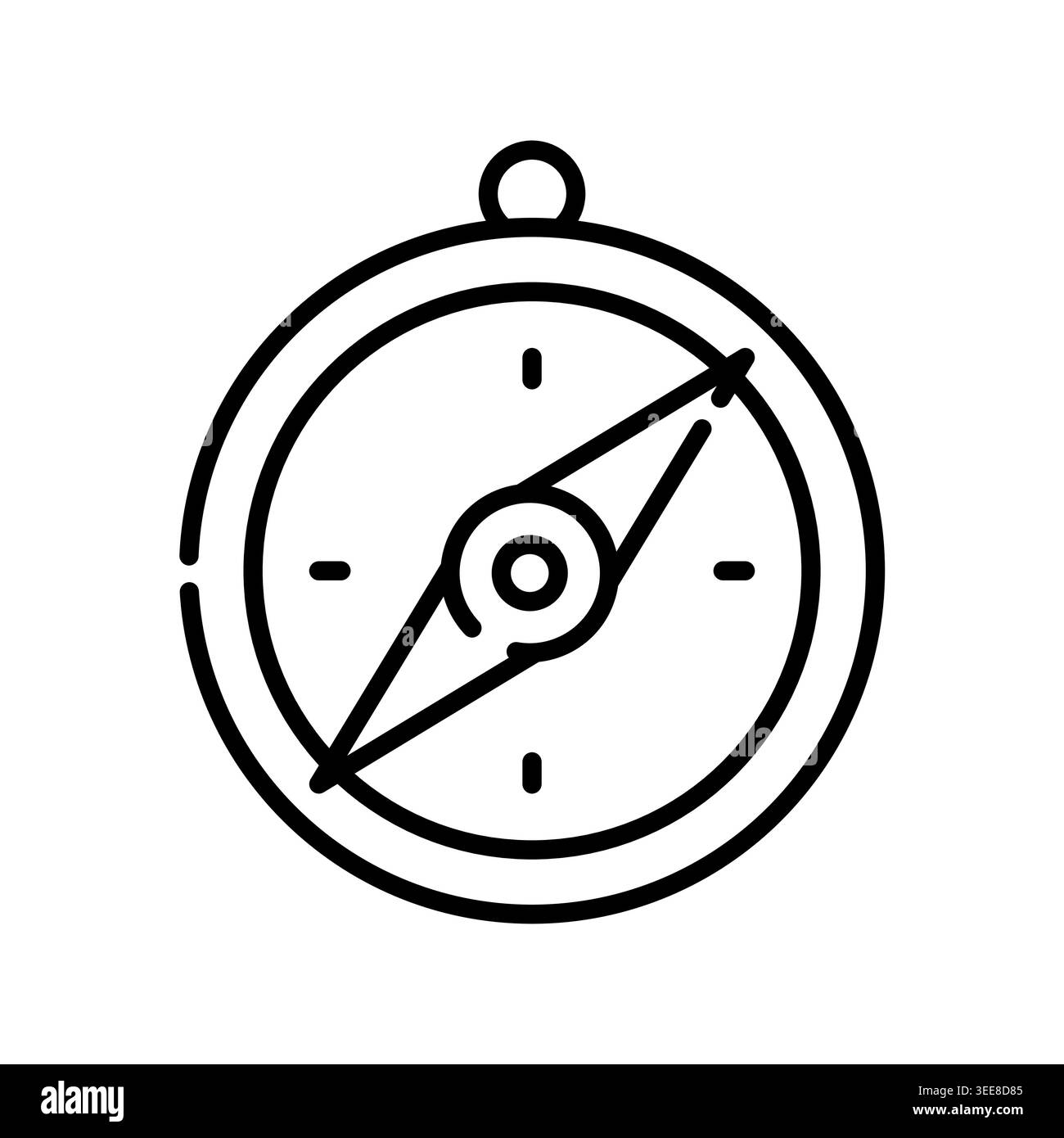 compass color line icon. Vector isolated element. Editable stroke. Stock Vector
