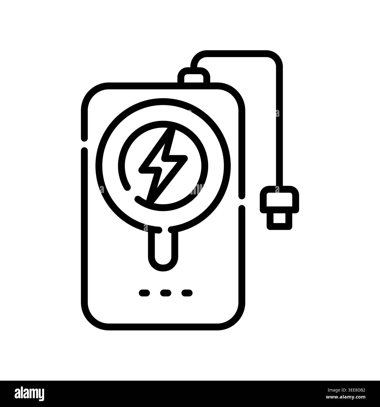 power bank color line icon. Vector isolated element. Editable stroke. Stock Vector