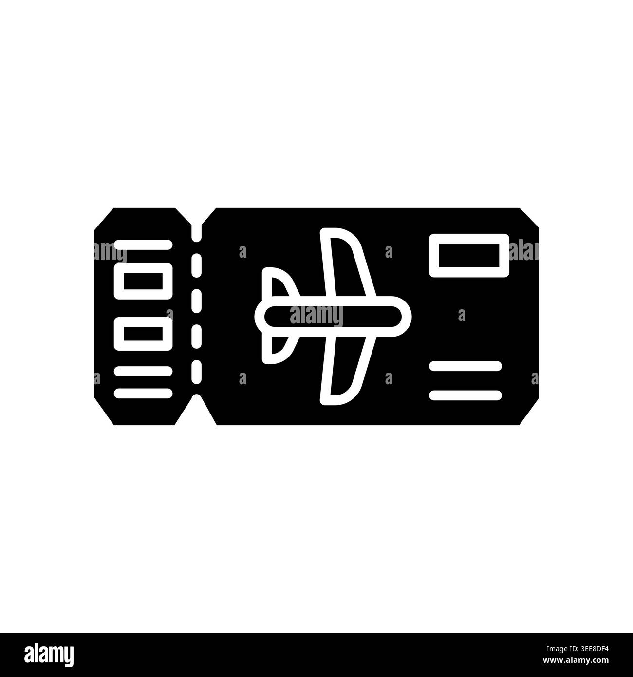 avia ticket color line icon. Vector isolated element. Editable stroke. Stock Vector