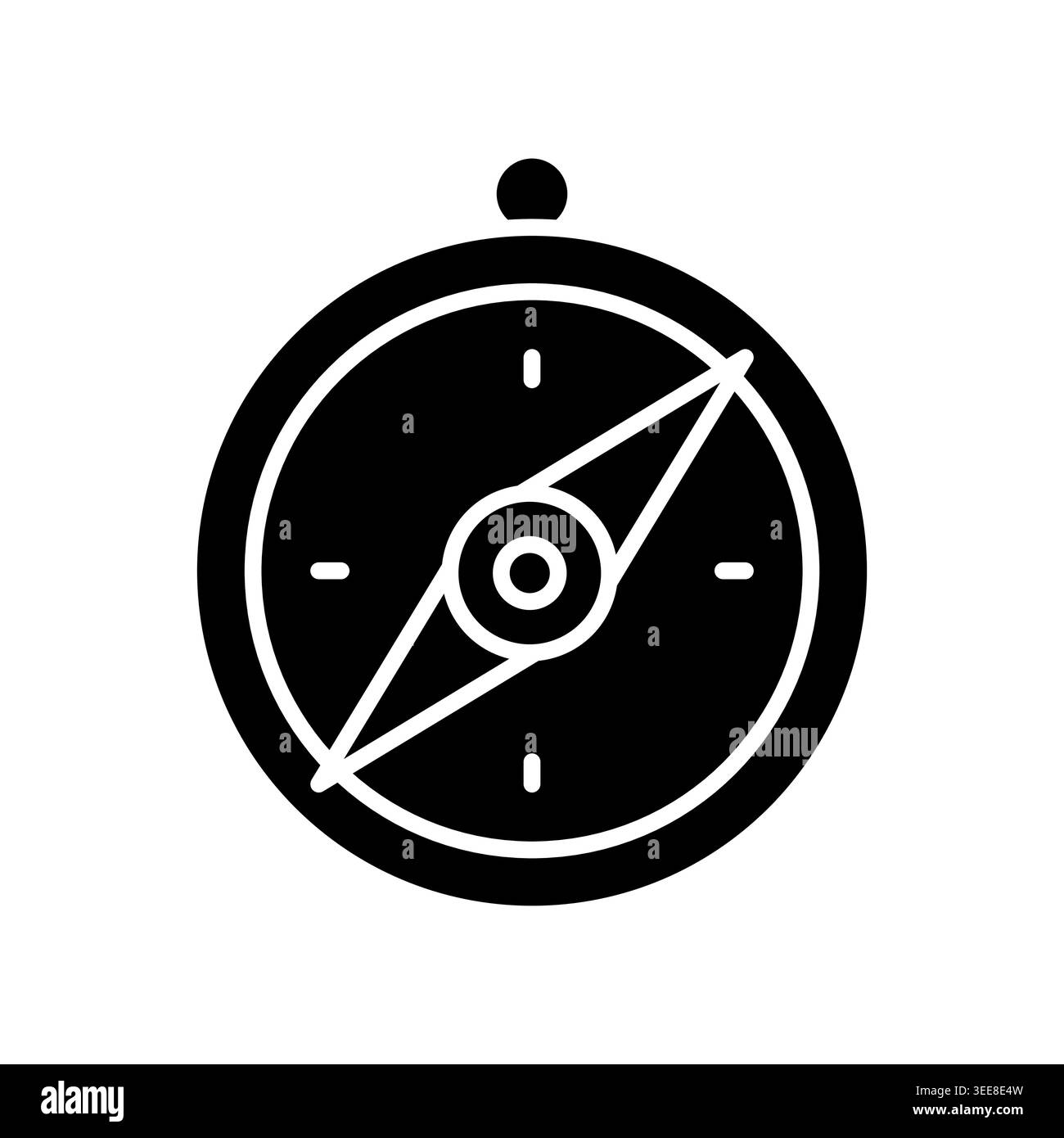 compass color line icon. Vector isolated element. Editable stroke. Stock Vector