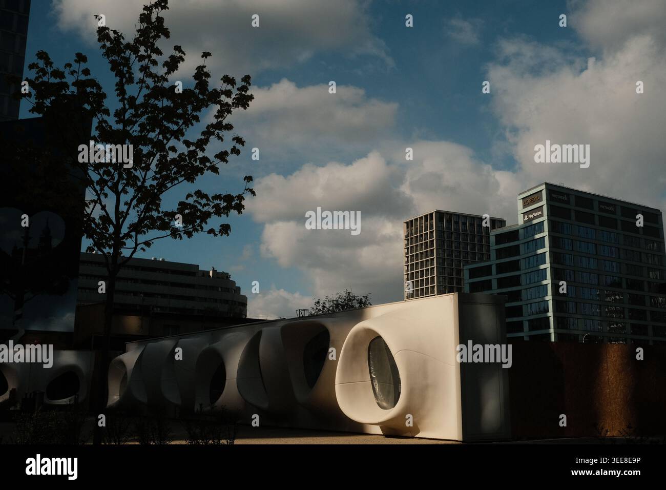 Modern Architecture And Sculptural Bridge Design Stock Photo