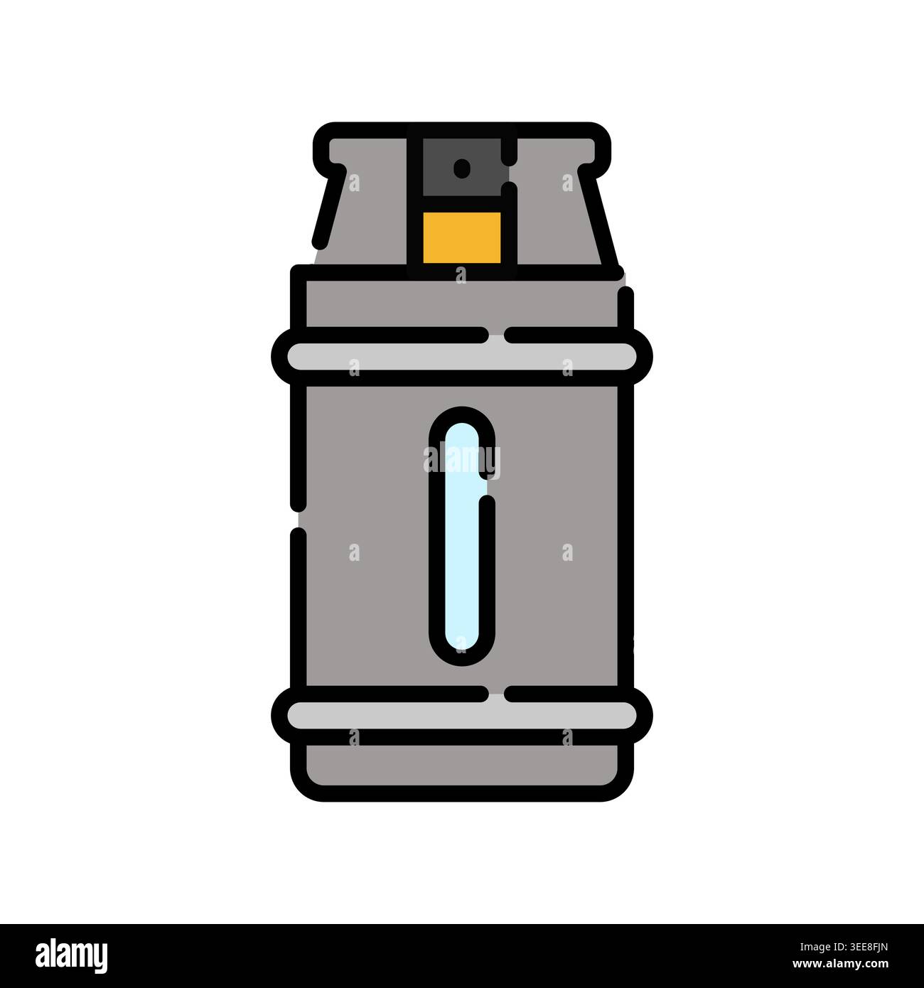 Gas Cylinder Icon Professional UI Symbol for Propane Tank, Industrial ...