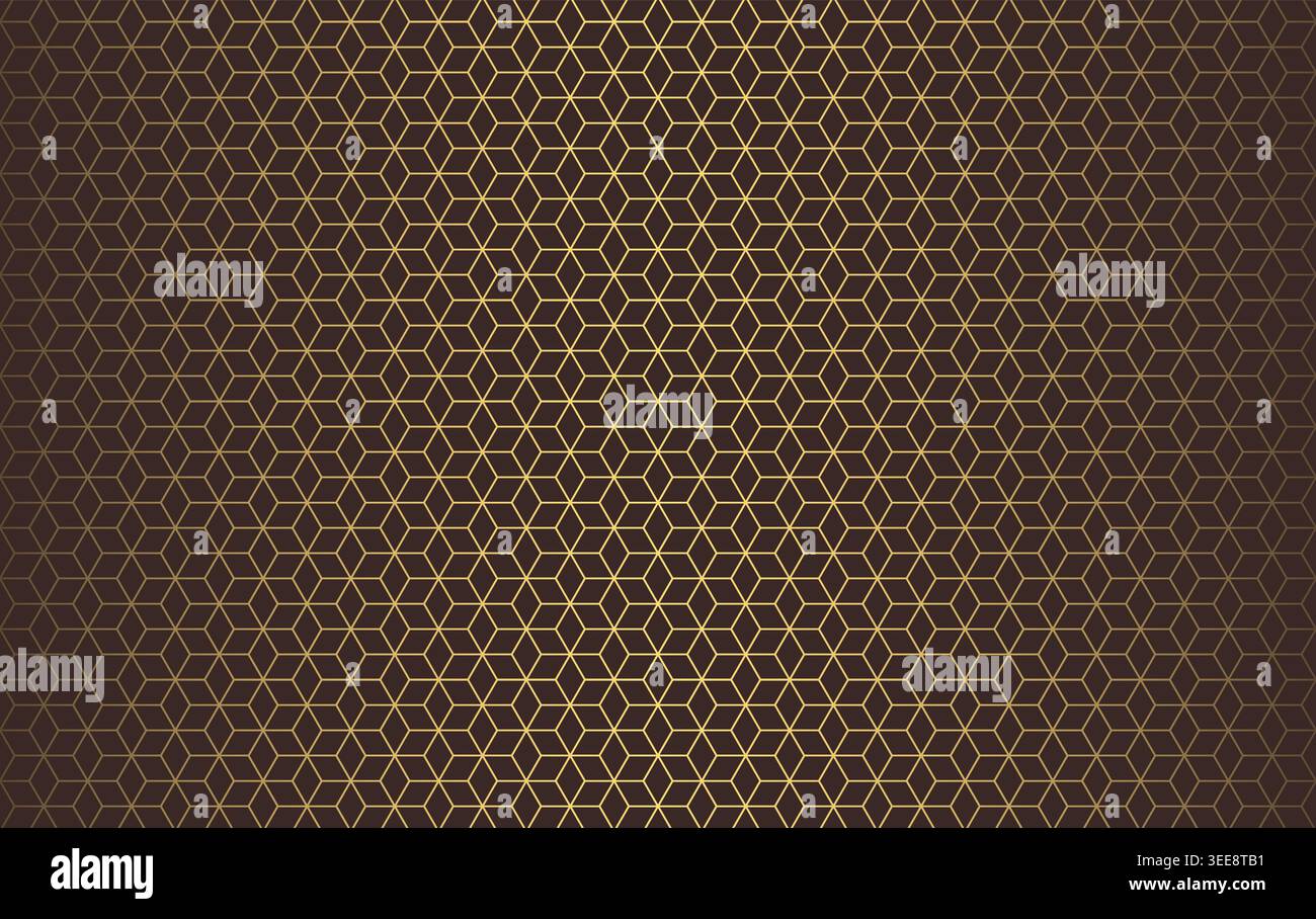 Luxury Gold Geometric Seamless Pattern Background Vector Illustration Stock Vector