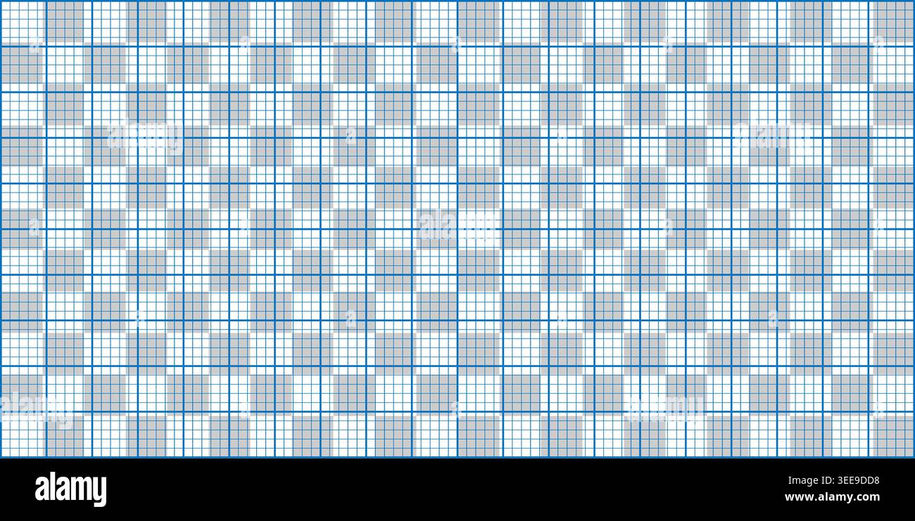 Seamless blueprint grid pattern, mathematical square coordinate paper texture . Stock Vector