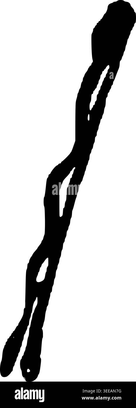 Hand Drawn Bobby Pin Vector Drawing Stock Vector