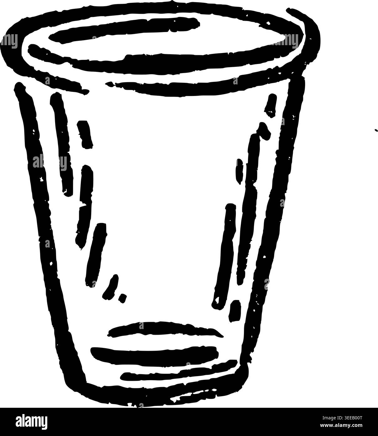 Hand Drawn Drinking Glass Vector Illustration Stock Vector