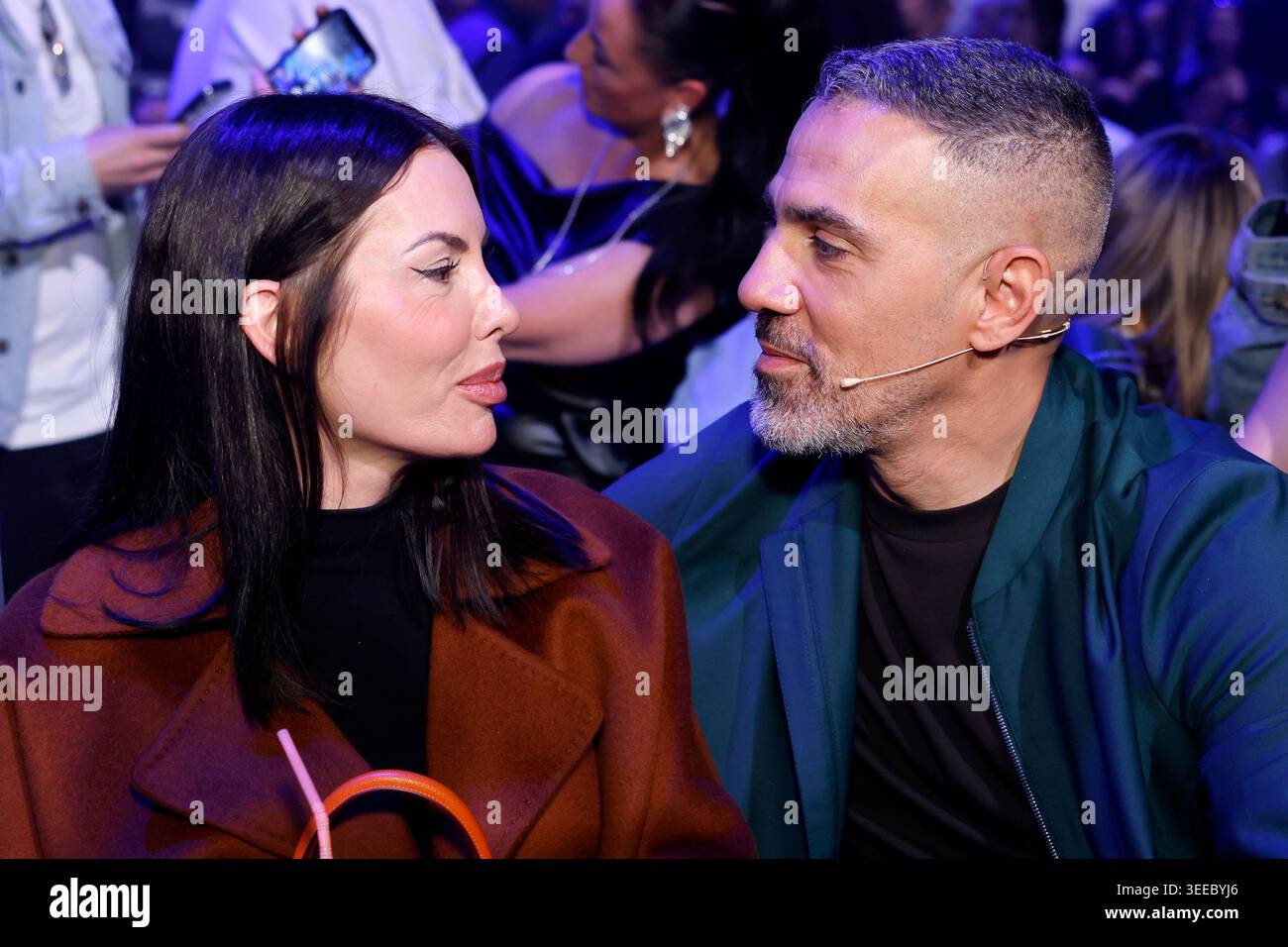 Rapper and juror Bushido (Anis Ferchichi) with his wife Anna-Maria ...