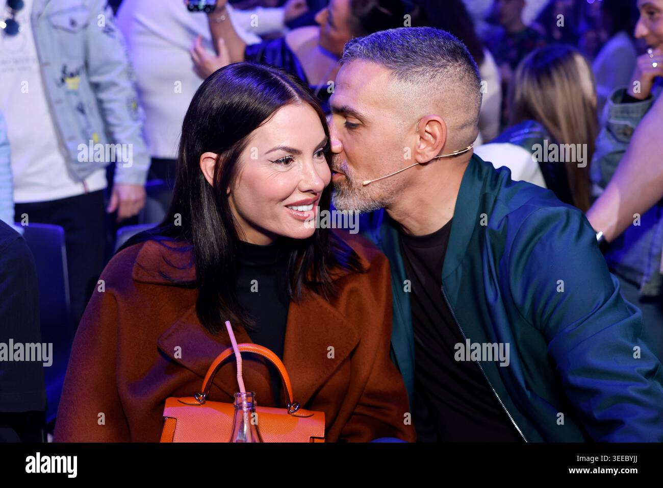 Rapper and juror Bushido (Anis Ferchichi) with his wife Anna-Maria ...
