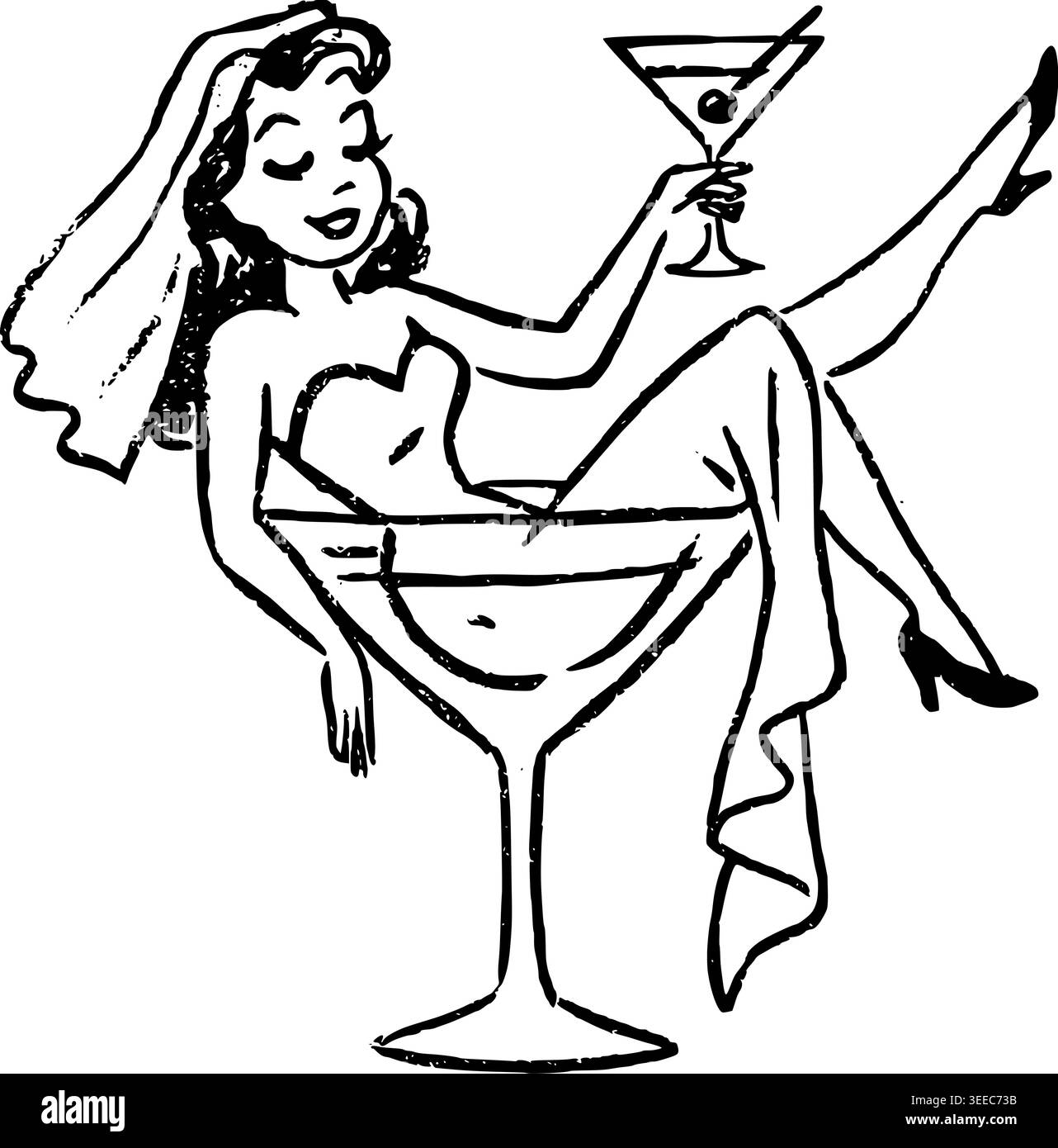カクプリ パネル マティーニ Martini clipart Black and White Stock Photos & Images - Alamy