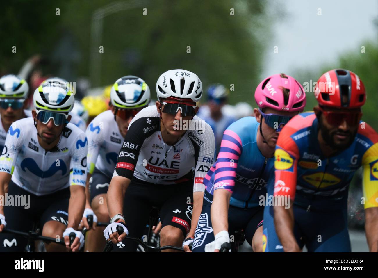 Varna Riders Riders pass through central Burgas, Bulgaria, during Stage 1 of the ...