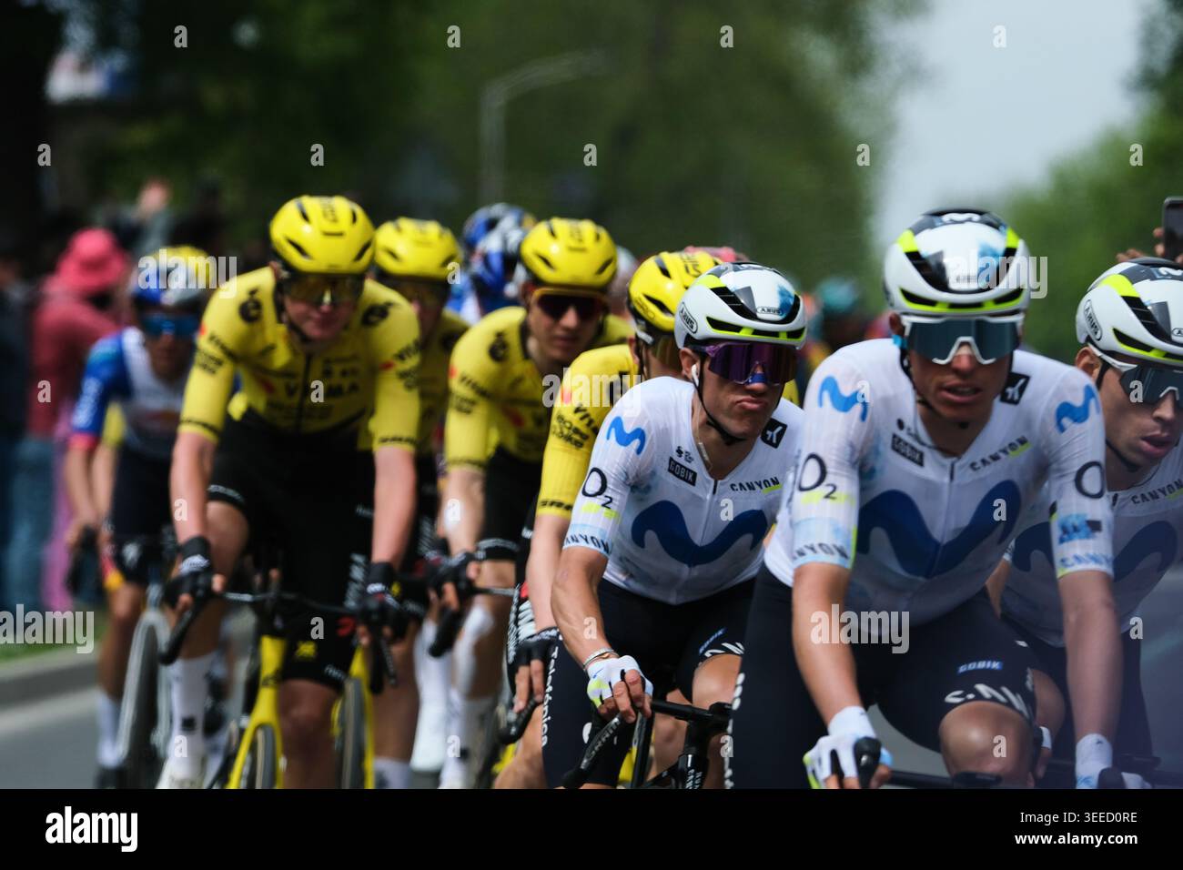 Varna Riders Riders pass through central Burgas, Bulgaria, during Stage 1 of the ...