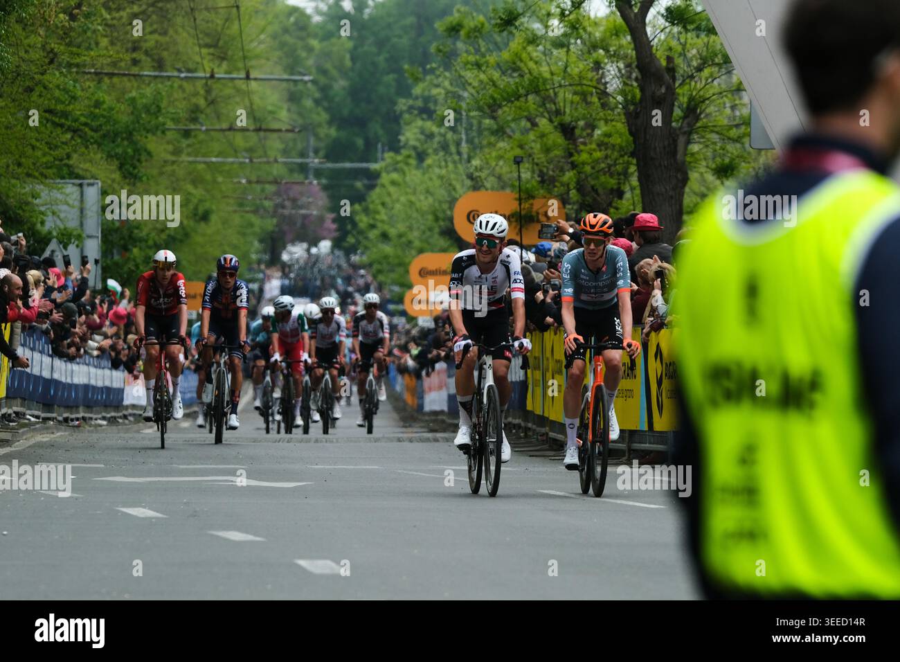 Varna Riders Riders pass through central Burgas, Bulgaria, during Stage 1 of the ...