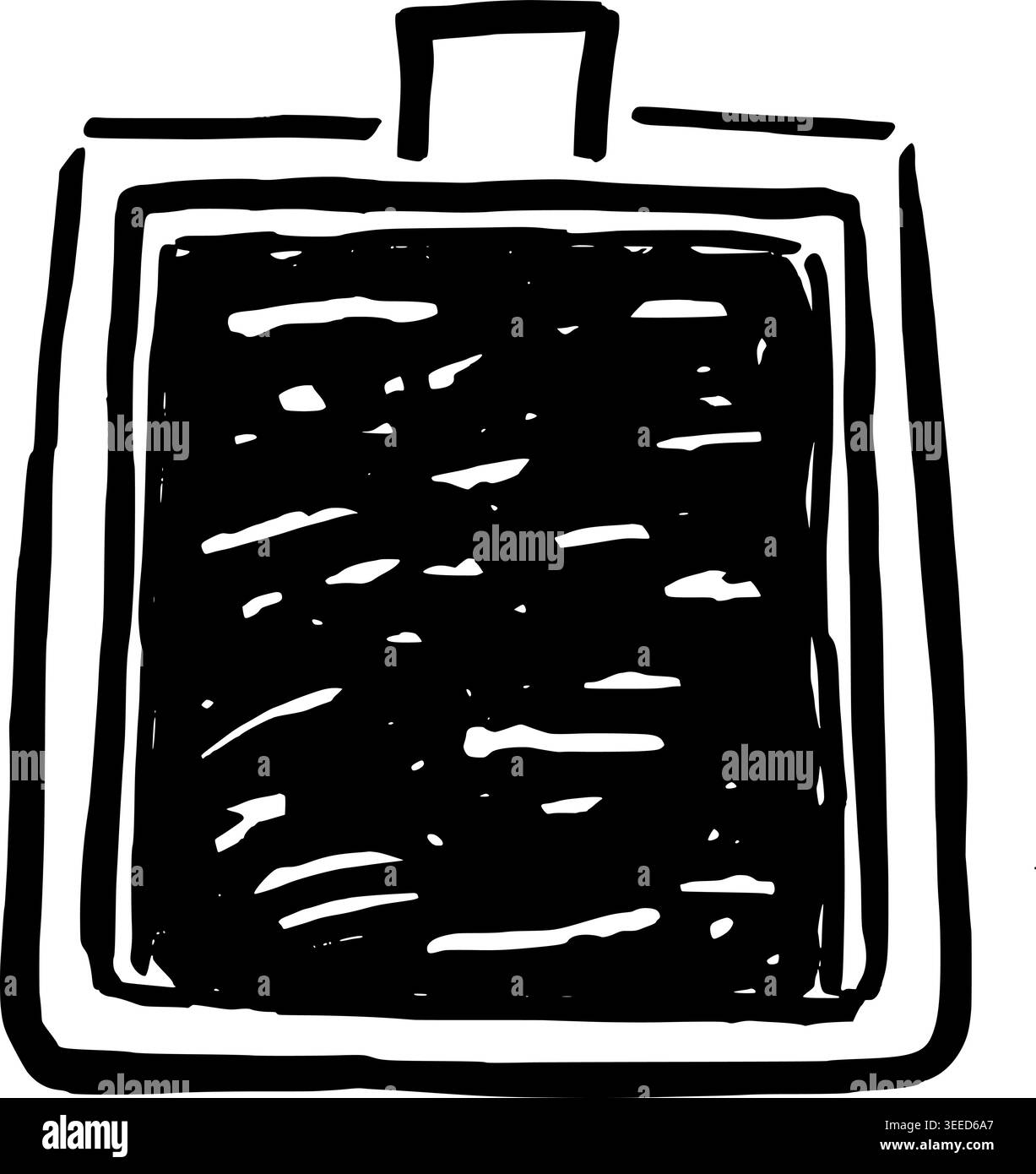 Hand Drawn Polaroid Camera Vector Line Art Stock Vector