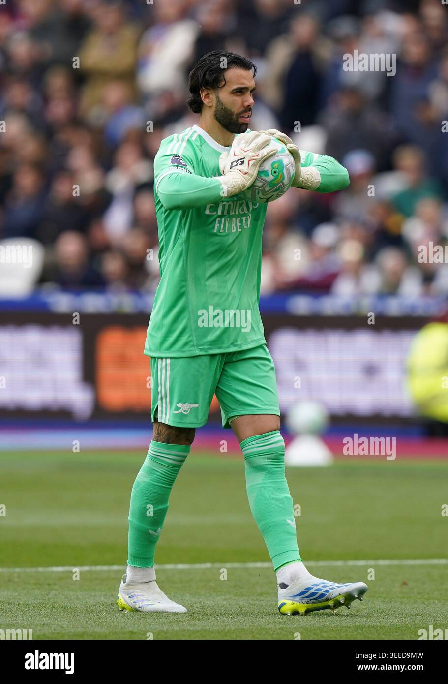London, UK. 10th May, 2026. Arsenal goalkeeper David Raya (1) during ...
