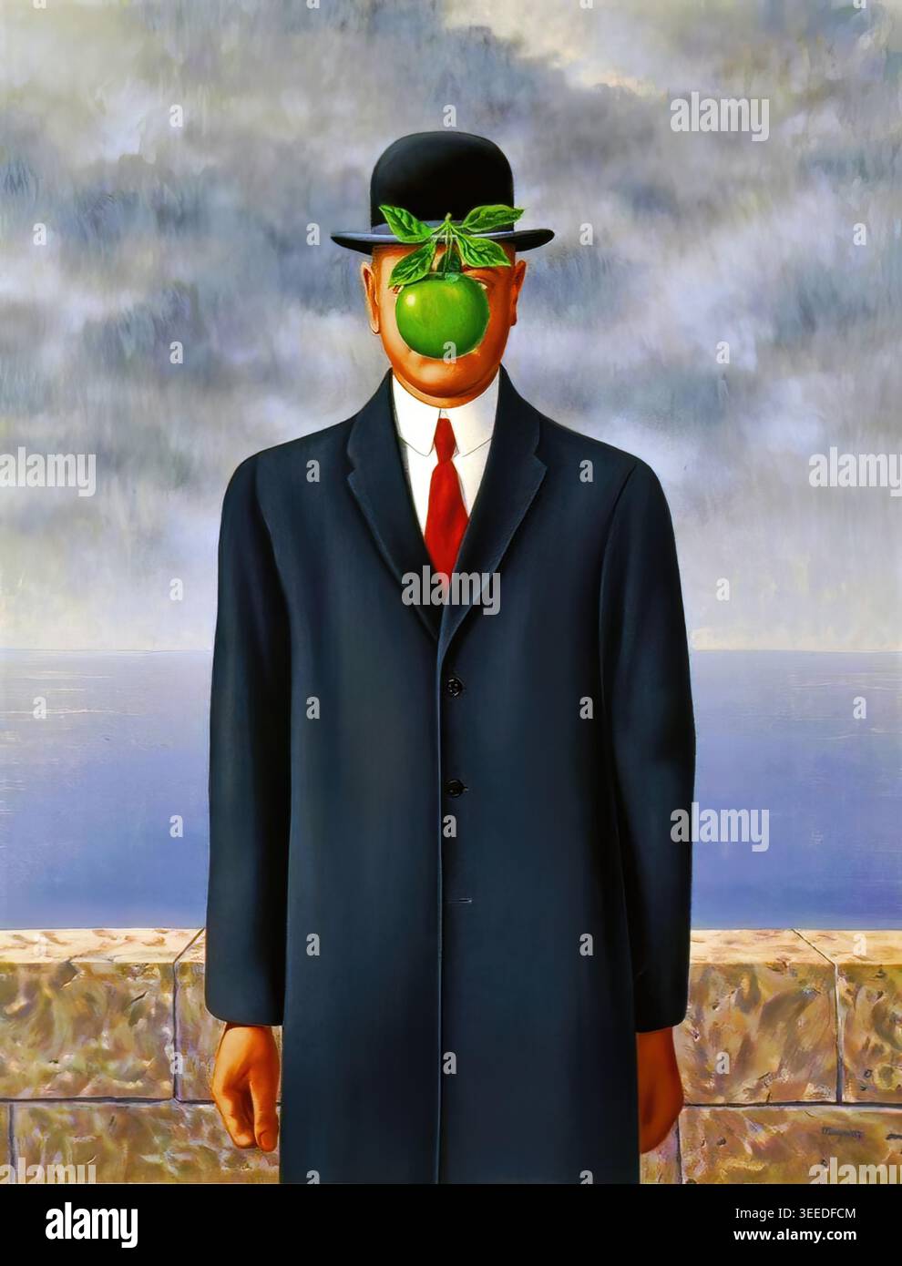 The son of man rené magritte Stock Vector Images - Alamy