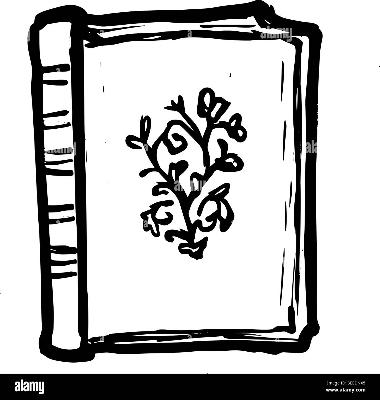 Hand Drawn Ornate Book Vector Line Art Stock Vector Image & Art - Alamy