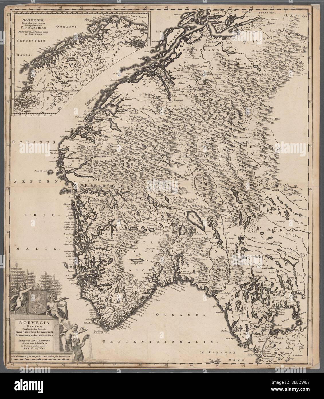 1680 engraved map norway hi-res stock photography and images - Alamy