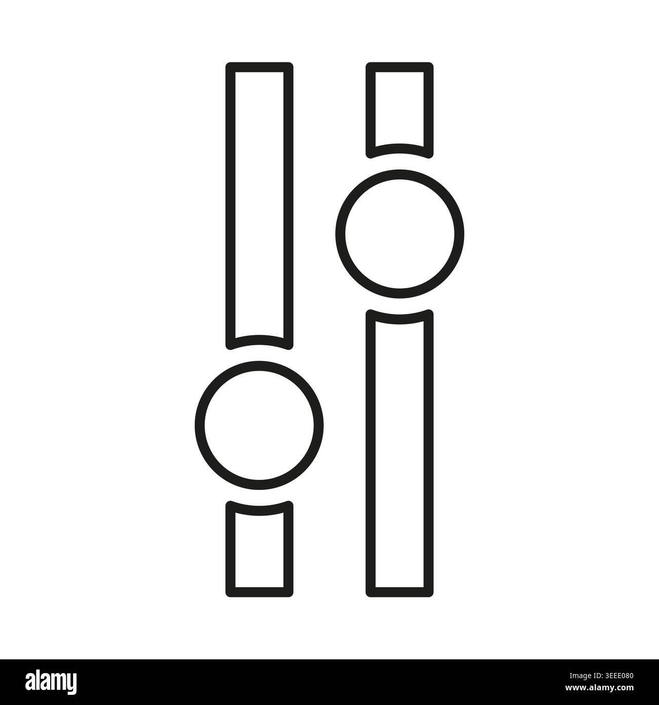 Interface sliders or faders for adjustment settings Vector. Perfect for audio mixing applications and user interface design elements. Stock Vector