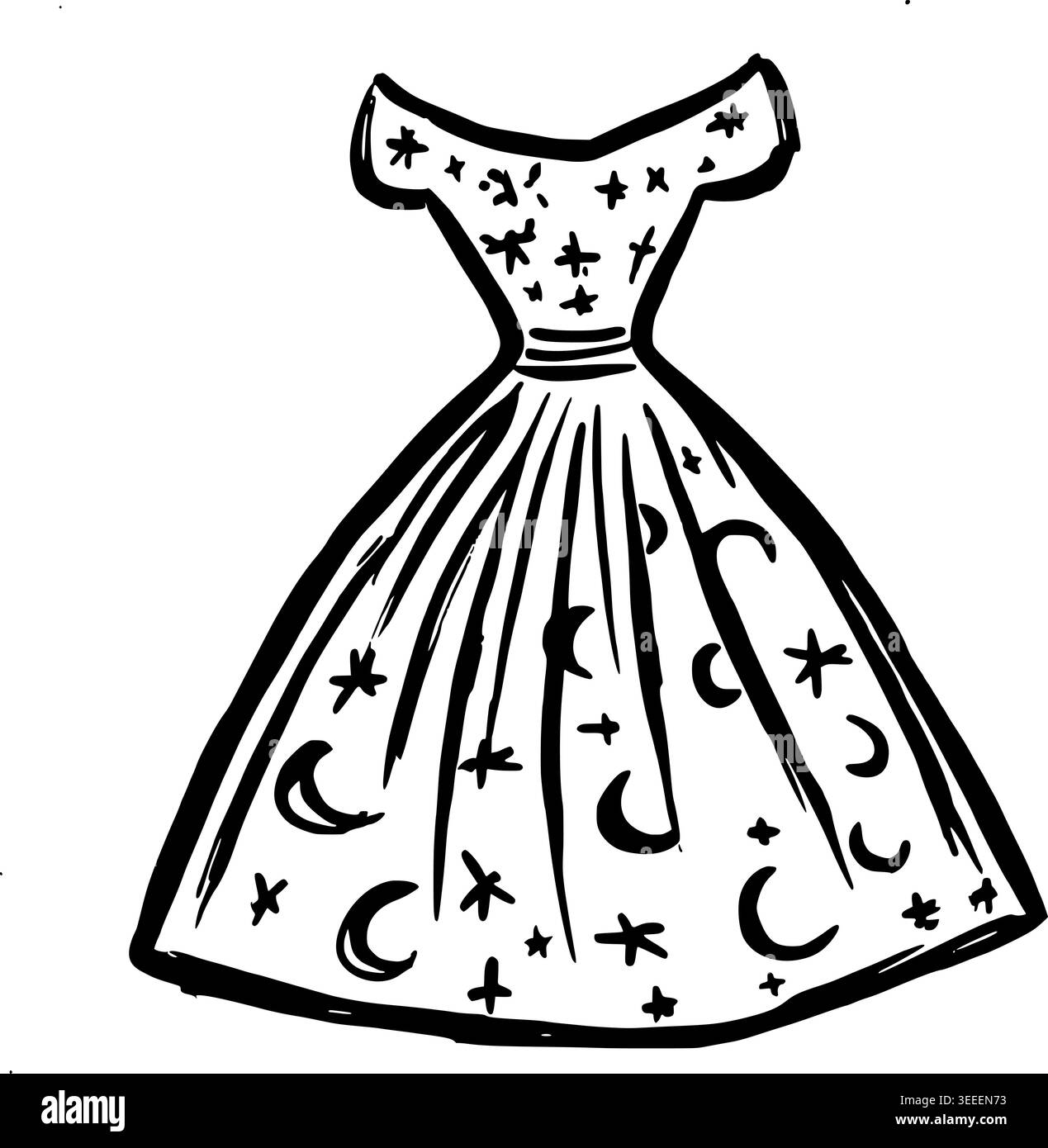 Drawn dress Black and White Stock Photos & Images - Alamy