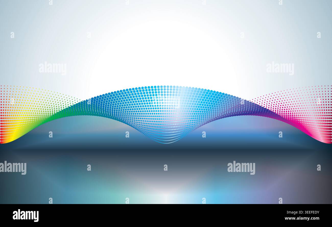 Colorful Dots Waveform Stock Vector