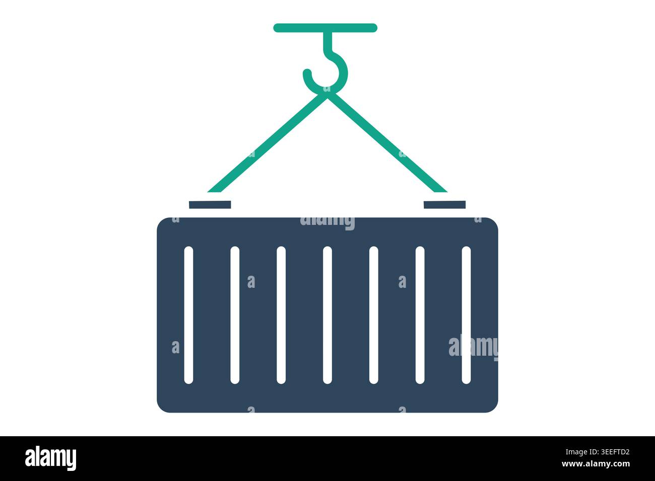 Container solid icon. Logistic icon of a large intermodal shipping ...