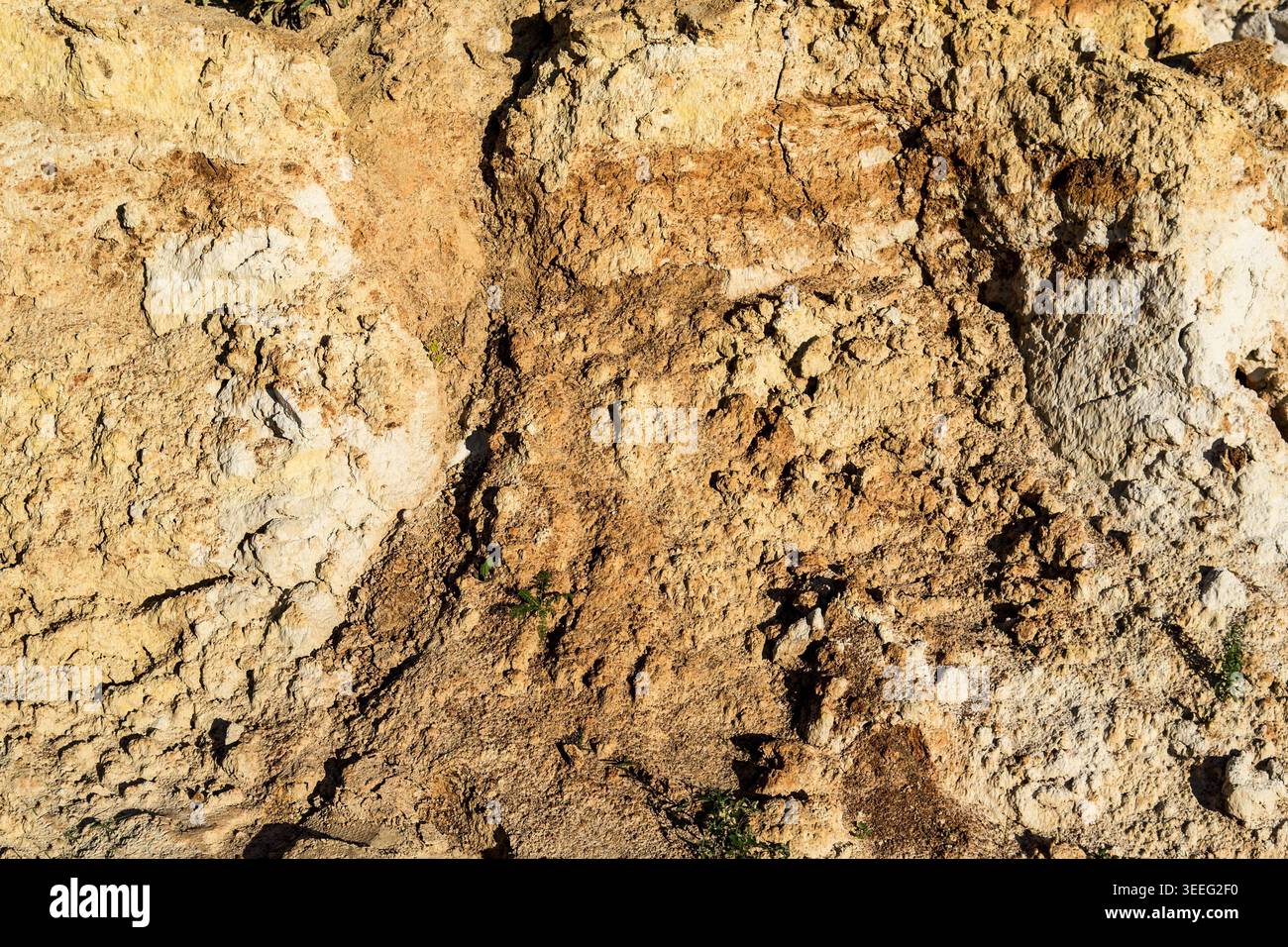 Clay earthen wall texture background, texture Stock Photo