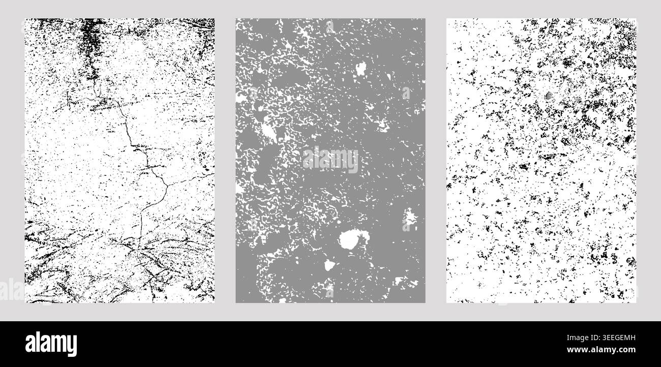 Weathered Texture Panel Set Stock Vector