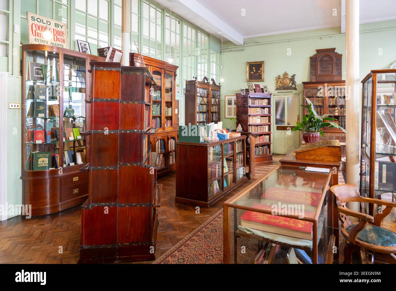 Bindary Historic book cabinets inside George Bayntun bookshop and bindery shop ...