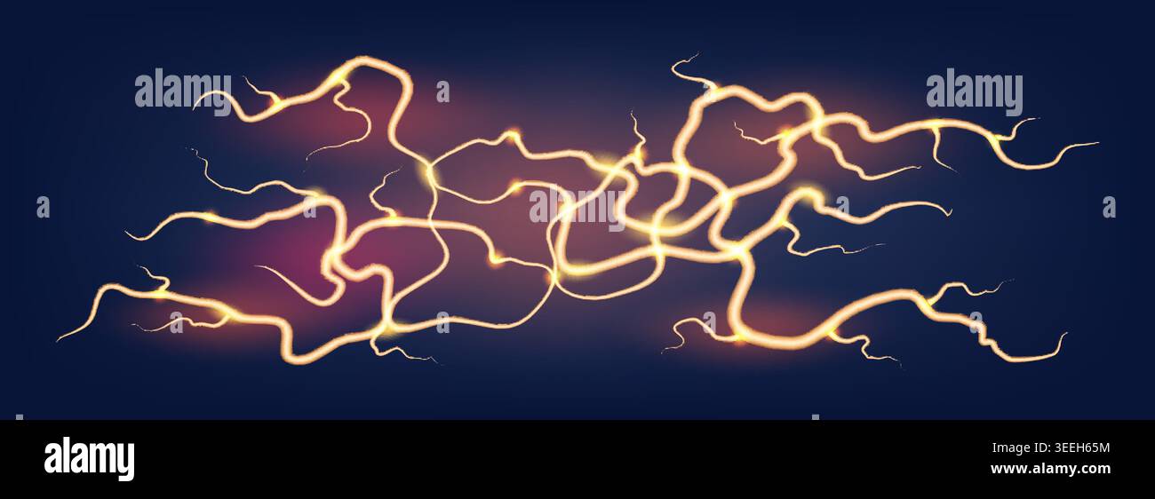 Lightning light effect background Stock Vector