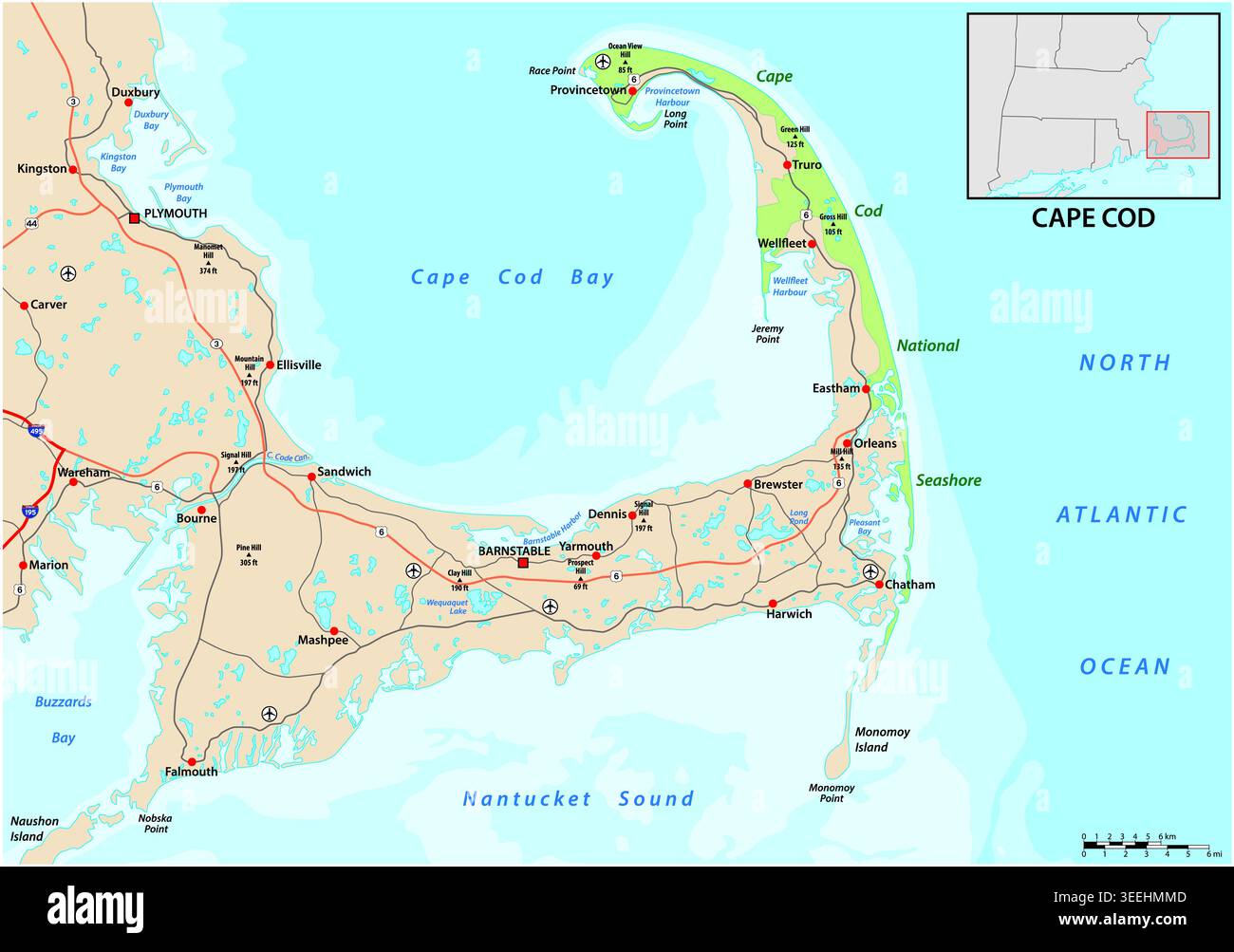 Printable Map Of Cape Cod Towns 1320x1277