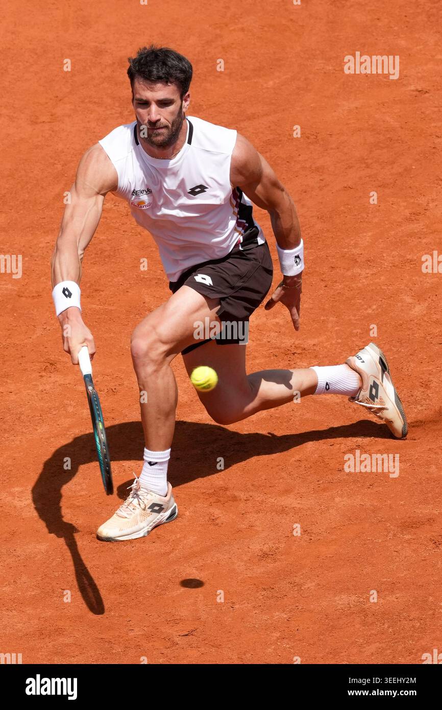 Rome, Italy. 11th May, 2026. Andrea Pellegrino of Italy during the match against Frances Tiafoe of United States at the Internazionali BNL d'Italia 2026 tennis tournament at Foro Italico in Rome (Italy) on May, 11, 2026. Credit: Insidefoto/Alamy Live News Stock Photo